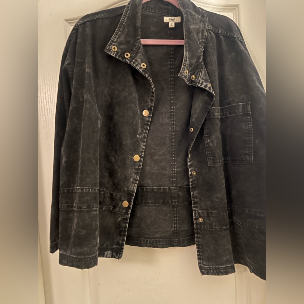 Easel denim dark wash jacket, size L
